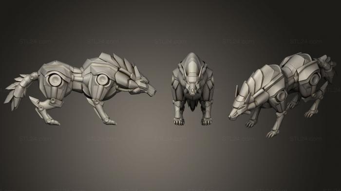 Figurines simple (Wolf Mecha, STKPR_0015) 3D models for cnc